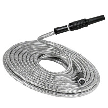 Expandable Garden Hose Kink Resistance Pvc Silver 1pack