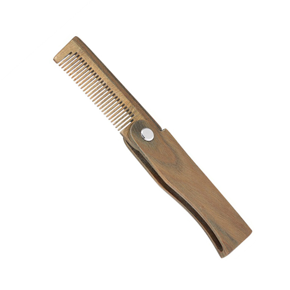 Vaguelly Creative Wooden Beard Comb Portable Mini Pocket Tool For Men
