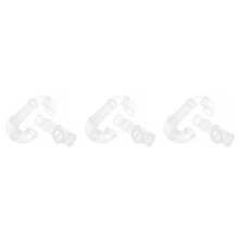 6Pcs White Hamster Toy Tubes Plastic Cage Tunnel Animal Accessories
