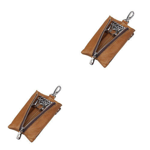 2 Pcs Key Bag Man Pu Remote Control 2
