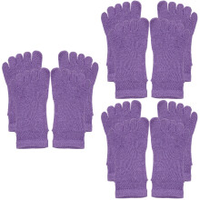 6Pairs Women’s Purple Athletic Toe Socks Moisture-Wicking Yoga Workout