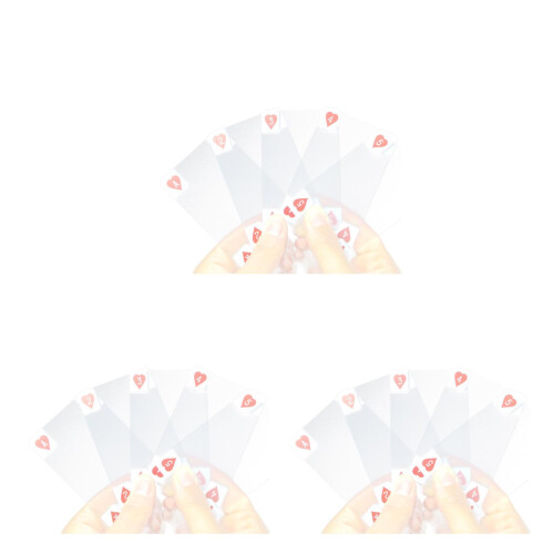 3Pcs Waterproof Plastic Poker Decks Assorted Color Flexible Durable