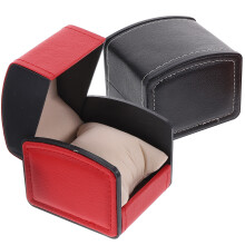 2Pcs PU Leather Watch Display Boxes Assorted Color Storage Gift Cases
