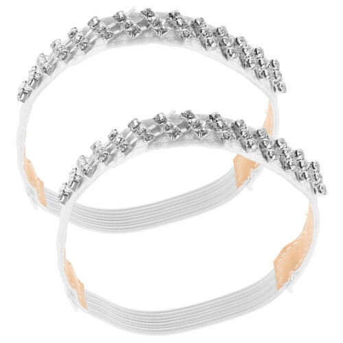 2Paires Sangles Blancs Polyester Pour Talons Antiglisse 2
