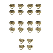 20Pcs Coffee Metal Purse Lock Clasp Replacement for Handbag Use