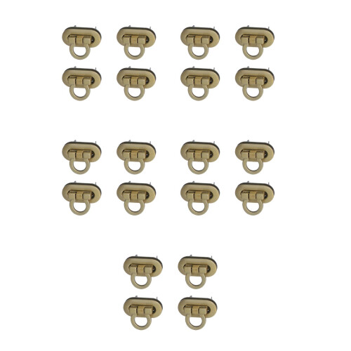 20Pcs Coffee Metal Purse Lock Clasp Replacement for Handbag Use