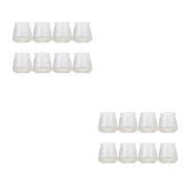 16Pcs Clear Glass Pudding and Yogurt Jars with Lid for Small Portions