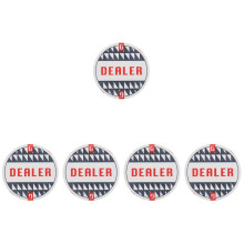 5Pcs White Ceramic Game Chips Lightweight Poker Dealer Button