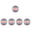 5Pcs White Ceramic Game Chips Lightweight Poker Dealer Button 1