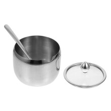 Seasoning Box Silver 1pcs 3.1x3.1x3.5in Stainless Steel