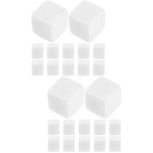 24Pcs White Marble Beverage Cooling Stones Reusable Whiskey Ice Cubes