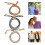 3Pcs Adjustable Woven Rope Crystal Necklace Holders Assorted Colors 8