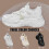 1Paar Wit Dameschunkysneakers PU Comfortabel Stevig Antislip 7