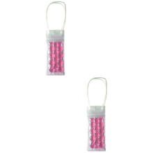 2Pcs Pink Wine Cooler Bags for Travel Wine Carrier Chilling