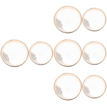 8Pcs Educational Wave Drum Kids Musical Instrument Beige Wood