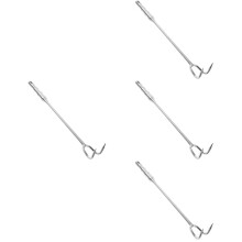 4Pcs Handheld Stainless Steel Meat Turner Hooks Easy-Clean Food Hook