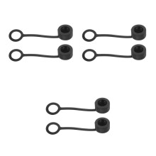 6St Zwarte Plastic Kabel Doppen Waterdichte Connector Bescherming USB