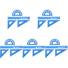 5 Boxes Geometry Set For Students Ruler Kit Drawing Measurement Tool