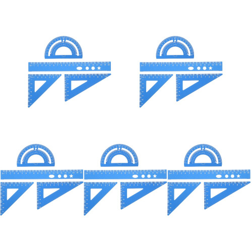 5 Boxes Geometry Set For Students Ruler Kit Drawing Measurement Tool