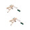 2Pcs Durable Beige Piano Whippen Hammer Butt for Vertical Piano Use 7