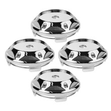 4St Zilveren ABS Wielnaafdoppen Voor Auto Duurzame Hubcaps