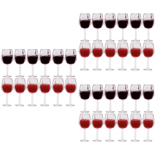 72Pcs Mini Wine Cups Model Resin Assorted Colors for Miniature Scenes