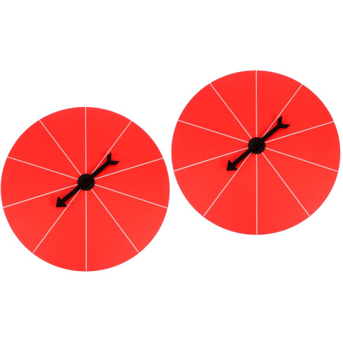 2Pcs Reusable Prize Wheel Draw Game Prop Orange for Educational Play 2