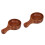 2Pcs Multifunctional Coffee Wood Bowls with Handle for Eating 8