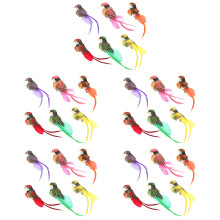 30Pièces Figurines Oiseaux Faux Colorés Résistants Pour Décors