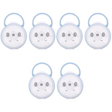 6Pcs Blue Cartoon Baby Pacifier Cases Durable Portable Storage Box