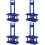 4Pcs Reusable Blue Plastic Beer Basket with Handle Foldable Storage 1