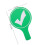 Groene Schuim Draagbare Antwoordpeddel Teacher Game Classroom 2