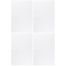 4Pcs White Embroidered Cross Stitch Cloth Cotton for Various Projects