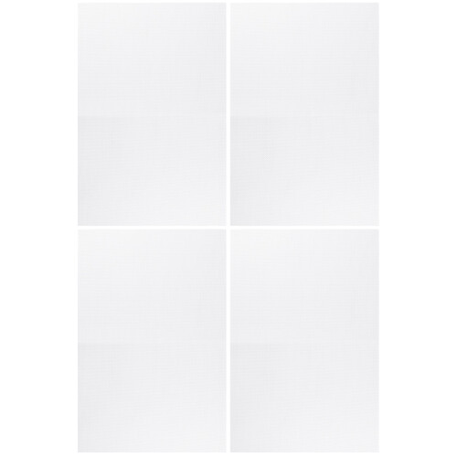 4Pcs White Embroidered Cross Stitch Cloth Cotton for Various Projects