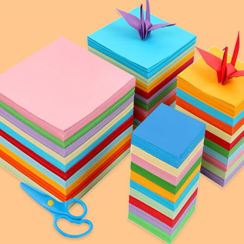 500Stk Vielfarbiges Handarbeits-Papier Für Basteln 1