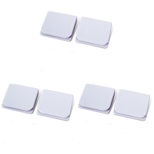 6Pcs Windproof Shower Curtain Clips White with Easy Adhesive Paste 2