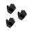 3Pcs Black Exercise Gloves Half Non-Slip Training Wrist Support 1