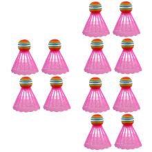 3 Pcs Shuttlecocks For School Racket Rebound Badminton Trainer Pink