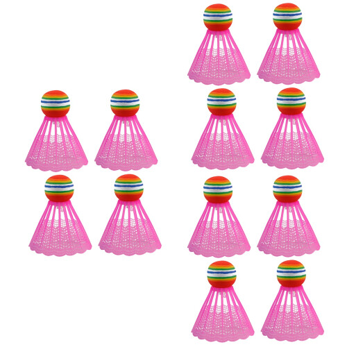 3 Pcs Shuttlecocks For School Racket Rebound Badminton Trainer Pink