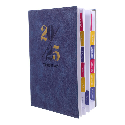Compacte Weekplanner Donkerblauw Papier PU Notebook Agenda