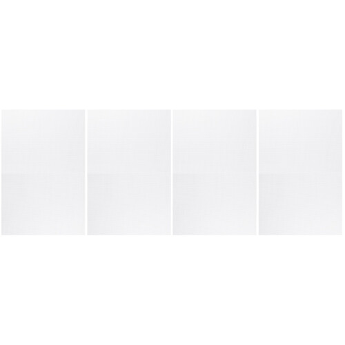 4Pcs White Embroidered Cross Stitch Cloth Cotton for Various Projects 2