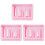 3Pcs Pink PP Chopsticks Holder Draining Tableware Organizer 3
