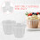 4 pièces coupes à dessert couvercles réutilisables 4