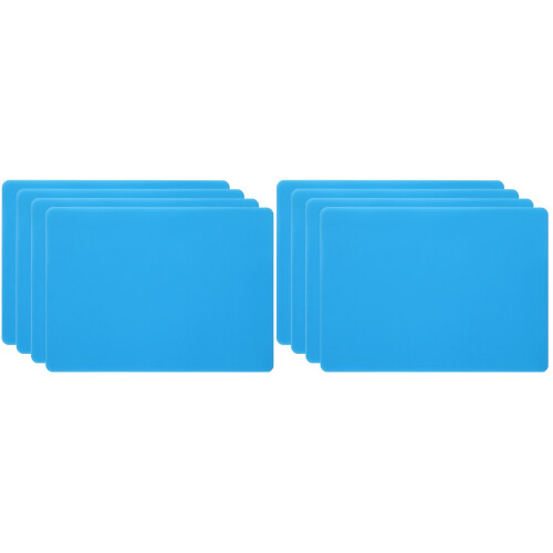 8Pcs Sky Blue Silicone Sheet for Resin Craft DIY Multipurpose Mat 2