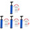 4Sets Outdoor Basketball Inflator Tool Compact Quick Pressure Pump 3