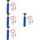 4Sets Outdoor Basketball Inflator Tool Compact Quick Pressure Pump 7