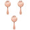 3Pcs Rose Gold Bar Ice Strainer for Professional Use 1