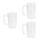 3Pcs Household Transparent Beer Cup with Handle for Beverages 3