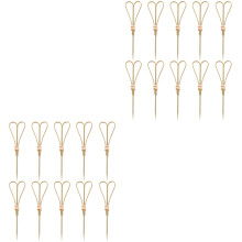 100Pcs Bamboo Cocktail Picks Khaki Color Fruit Sticks for Entertaining