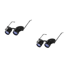 2Pcs 10X Fishing Magnifier Black Glasses Design for Night Outdoor Use